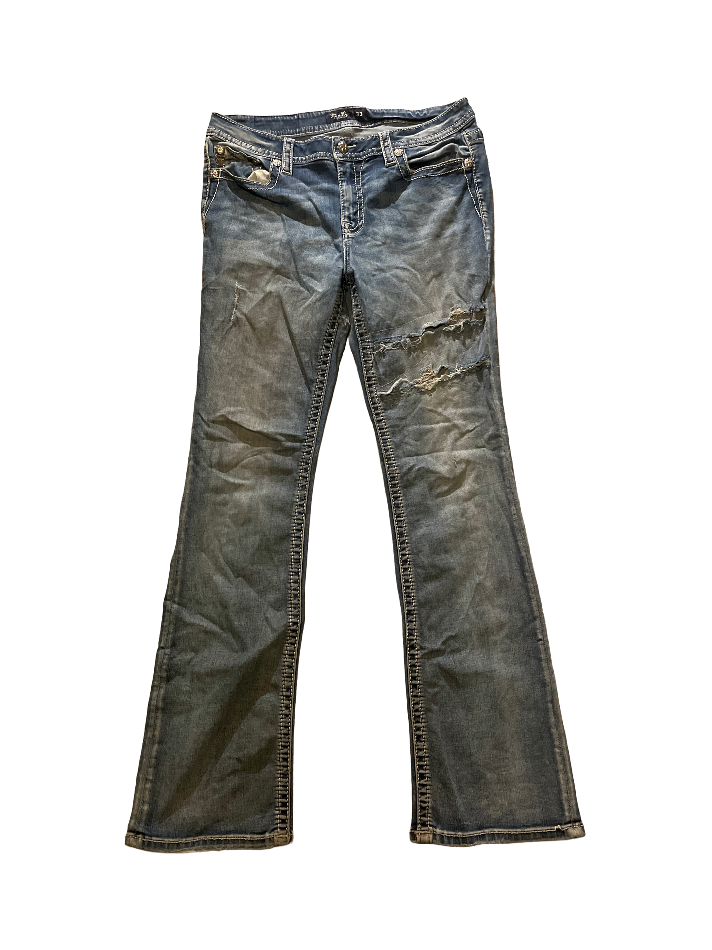 Miss Me Flare Jeans - Storlek 33 (M/L)