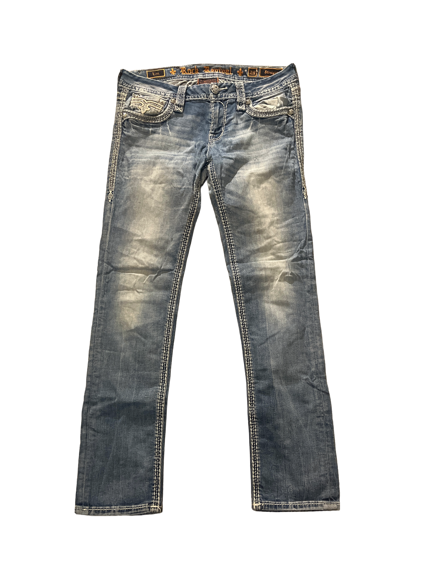 Rock Revival Straight Jeans - Storlek 29 (M/L)