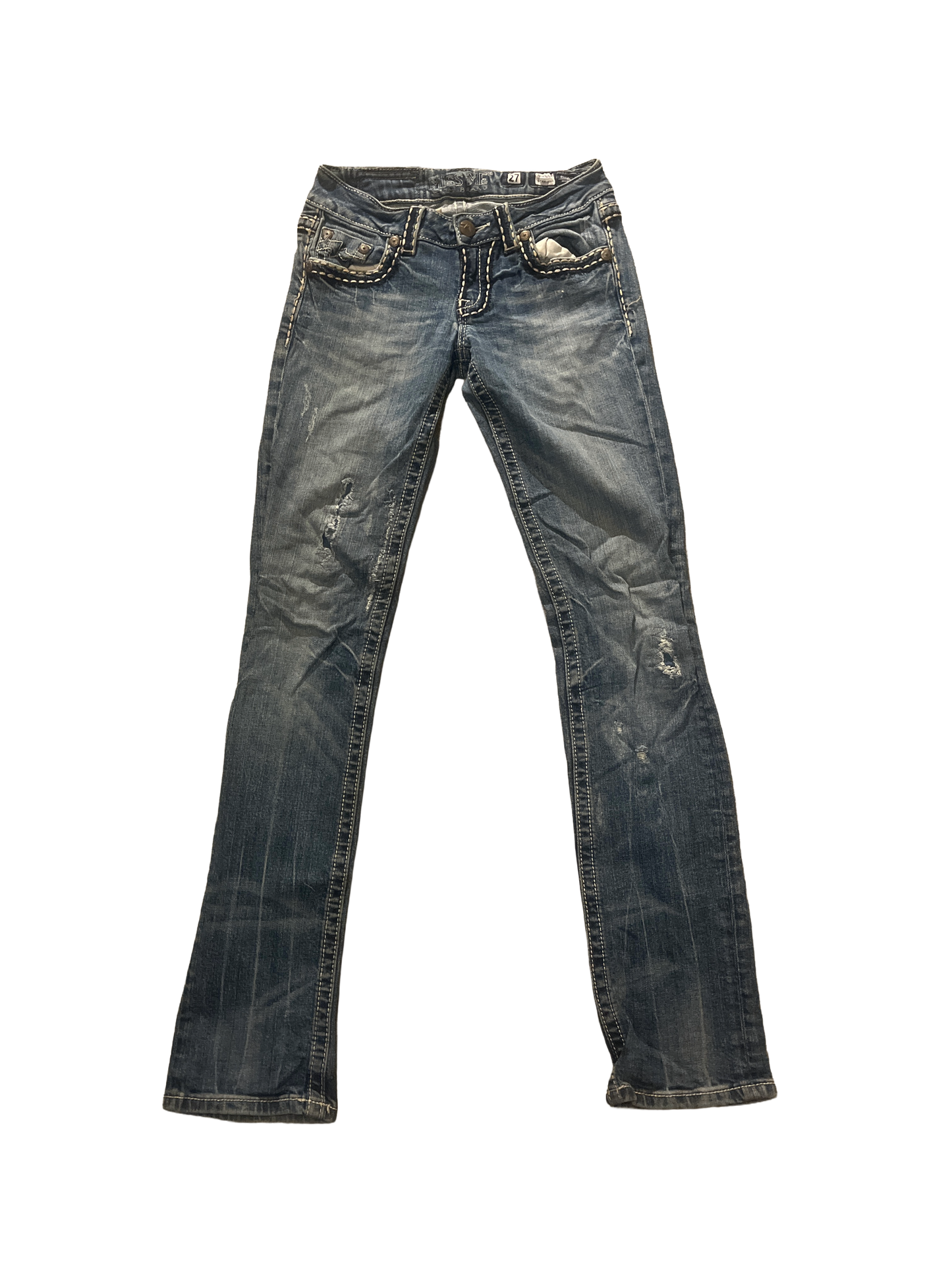 Miss Me Straight Jeans - Storlek 27 (XS)