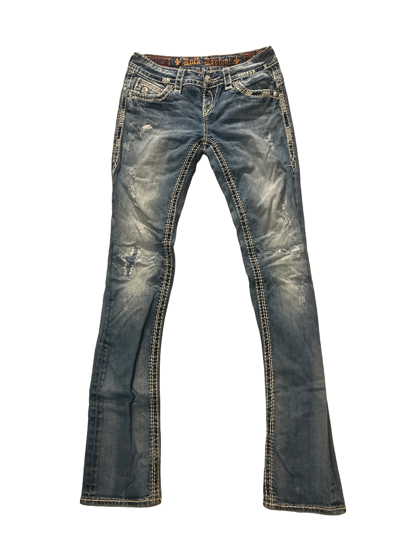 Rock Revival Straight Jeans - Storlek 26 (S)