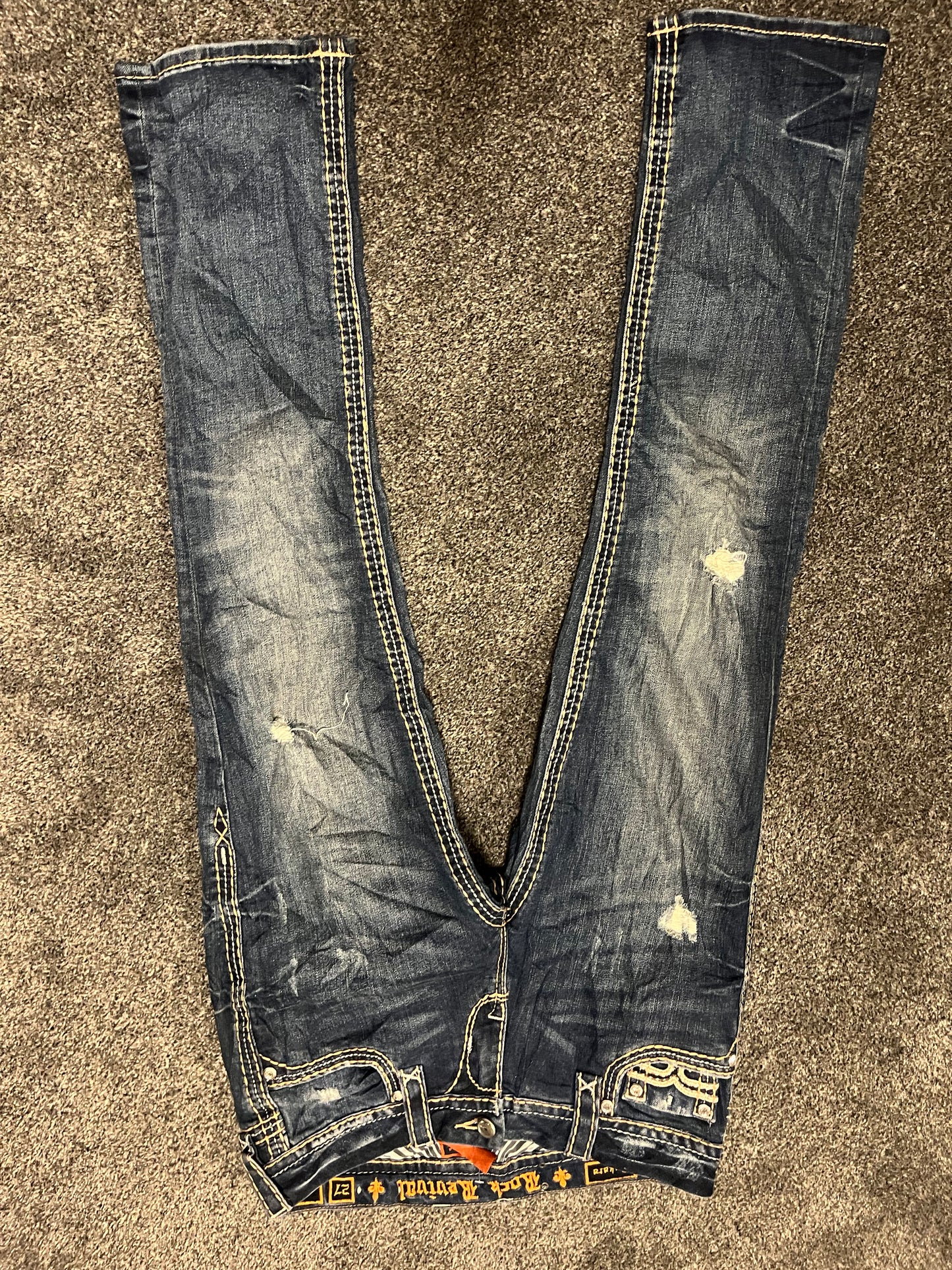 Rock Revival Crop Jeans - Storlek 27 (M)