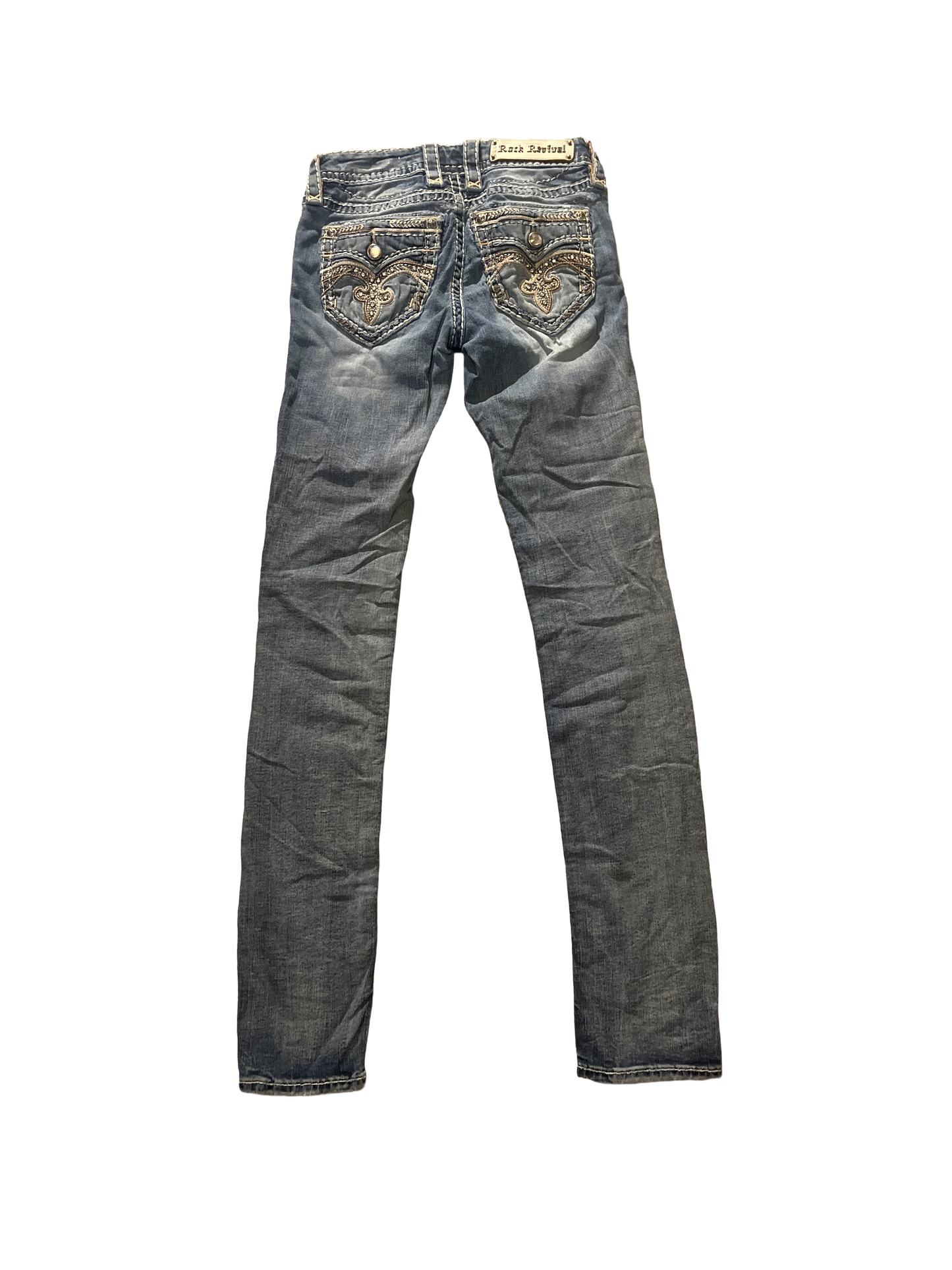 Rock Revival Straight Jeans - Storlek 24 (XS)
