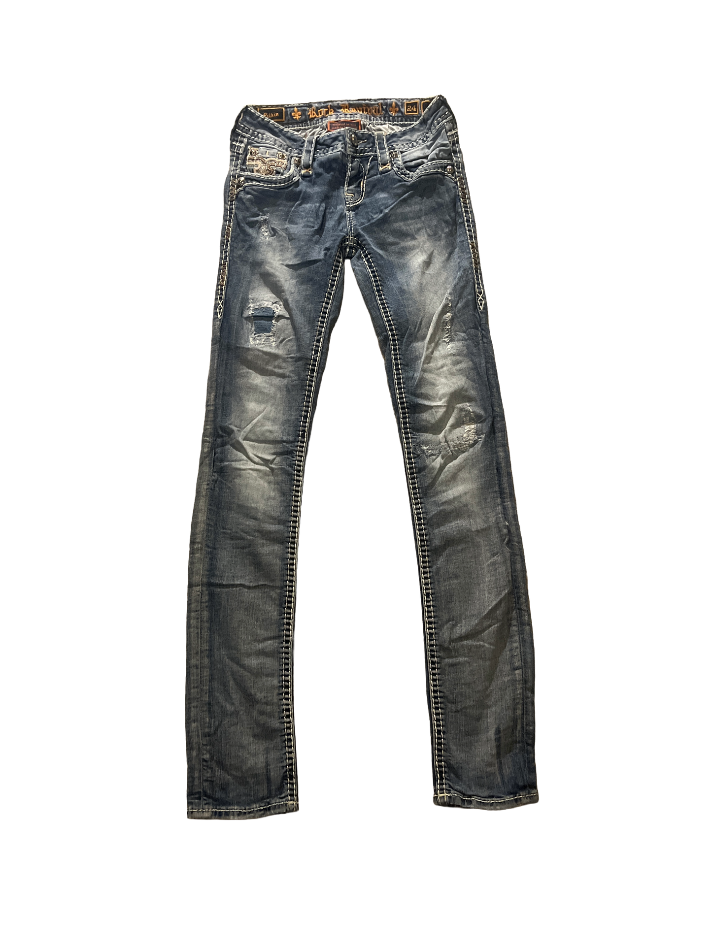Rock Revival Straight Jeans - Storlek 24 (XS)