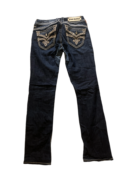Rock Revival Straight Jeans - Storlek 29 (M)