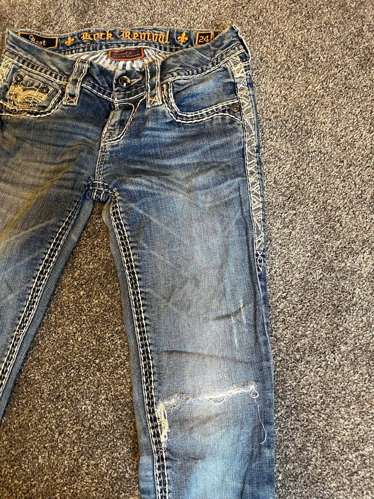 Rock Revival Boot Jeans - Storlek 24 (XS)