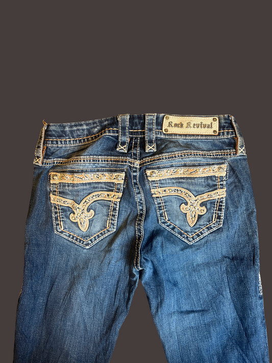 Rock Revival Easy Boot Jeans - Storlek 25 (S)